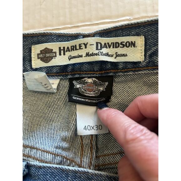 NWT HARLEY DAVIDSON Men’s Jeans 40x30 TRADITIONAL BLUE Jeans Denim Heavyweight - Picture 11 of 12